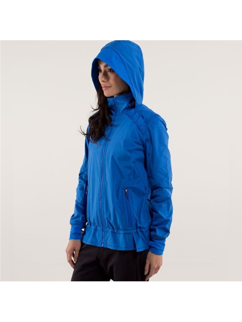 Lululemon Run Bandit Jacket Baroque Blue Zip Windbreaker Track 6 Sporty Chic